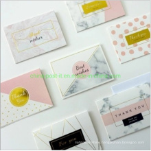 6PCS Set Thank-You Paper Wishing Hot Stamp Card